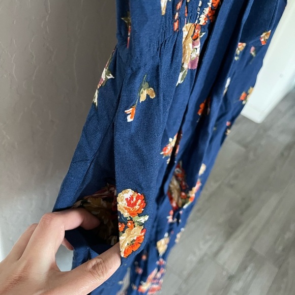 Band of Gypsies|Boho Floral, Mixed Pattern Wide Leg Jumpsuit w Tassels—Size L••• - Picture 7 of 14